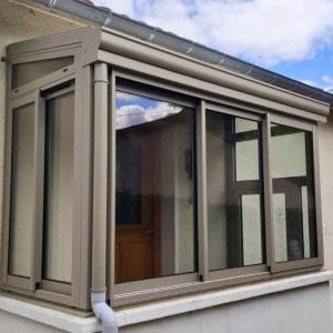 veranda beige sur mesure en alu 21