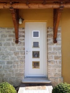 porte avec carré moderne blanche 21