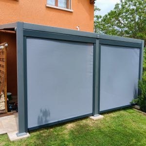 pergola grise avec screen Talant