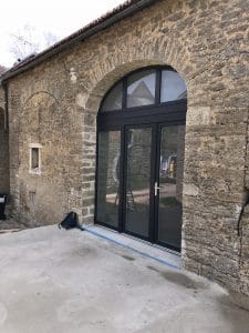 baie vitrée arrondié en alu Dijon