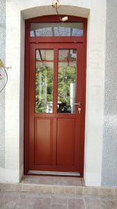 Porte Alu Rouge sur mesure 21