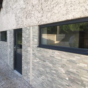 Fentres et Porte grises en Pvc Dijon