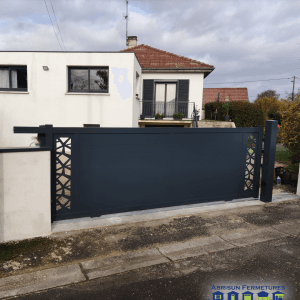 portail moderne coulissant Dijon Beaune