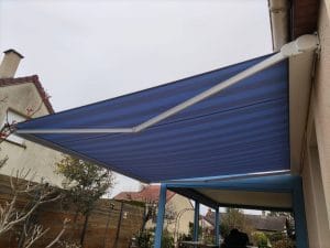 Store banne Rayé Bleu