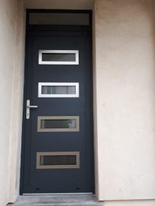 Porte entrée moderne en alu Dijon