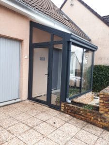 sas d'entrée en alu sur mesure