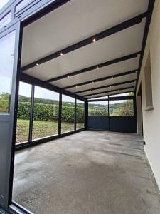 veranda vitrée avec led Dijon