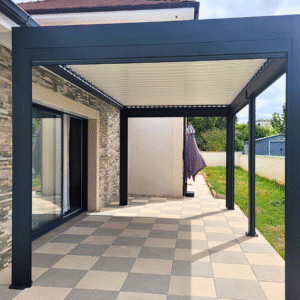 Pose d'une pergola bioclimatique Asnière 21