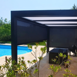 pergola bioclimatique avec screen Savigny les beaune