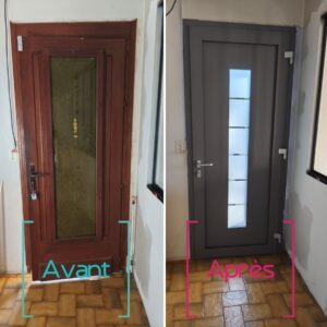 rénovation porte d'entrée alu Cote d'Or