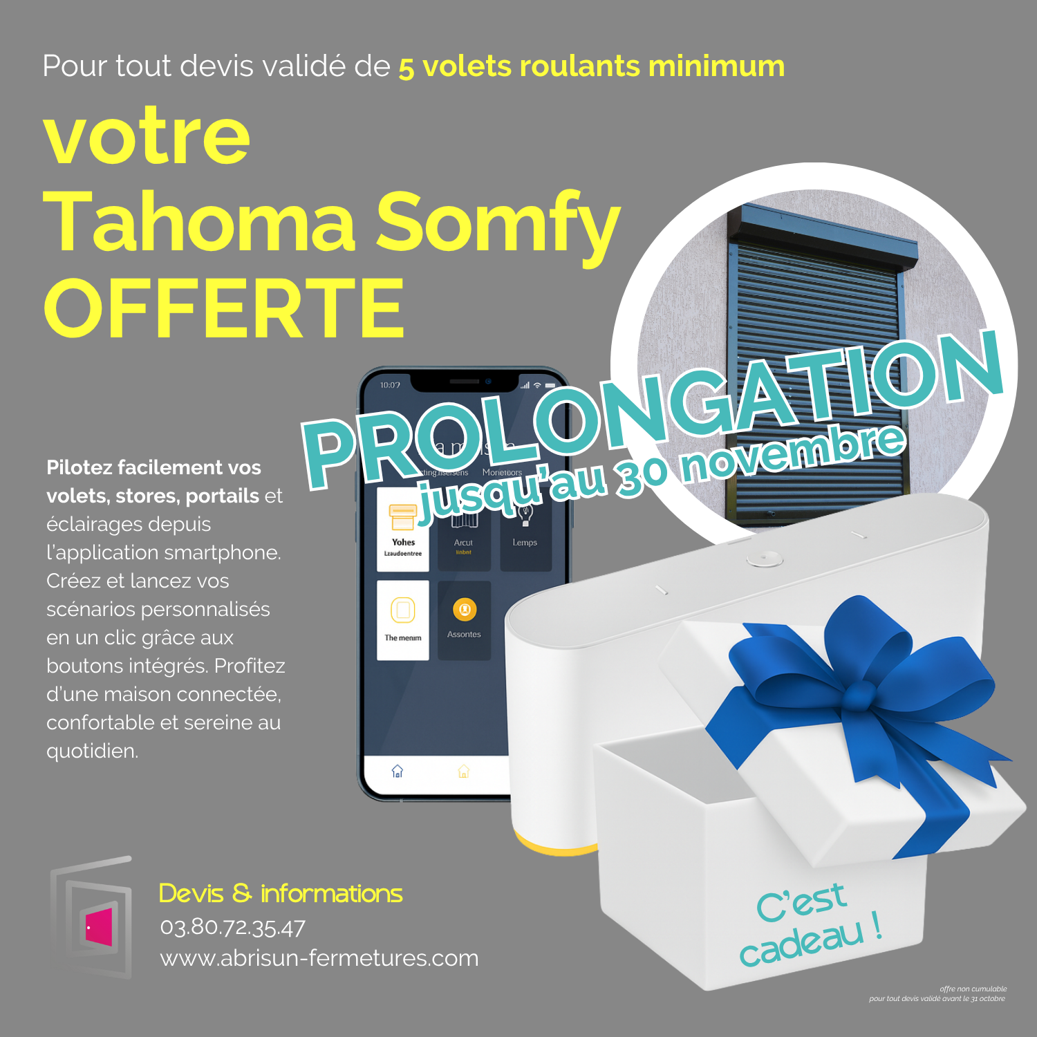 Promo ABRISUN FERMETURES volets